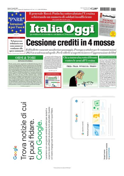 Italia oggi : quotidiano di economia finanza e politica